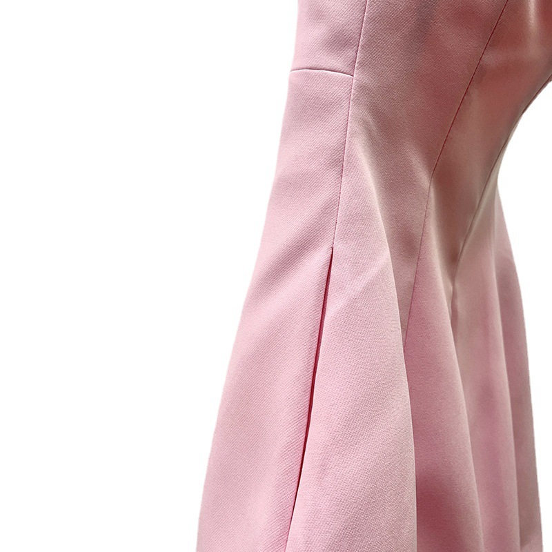 G3360 Women's Clothing Wholesale Women's Pink Rose Flower Wrap-around Party Bar Beach Dress