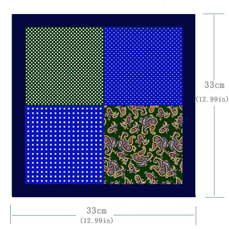 Wholesale 10 Piecess Mens Pocket Squares 12.5In Large Silky Floral Pocket Square For Men Women Handkerchiefs Set Assorted 250221