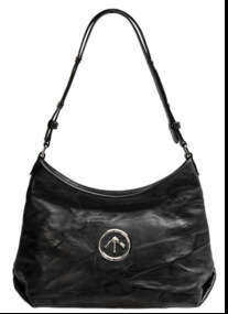 Non Gendered Blackrock Hobo Bag, Pleated Handbag, Shoulder Cross, Armpit Soft Leather Arrow Bags
