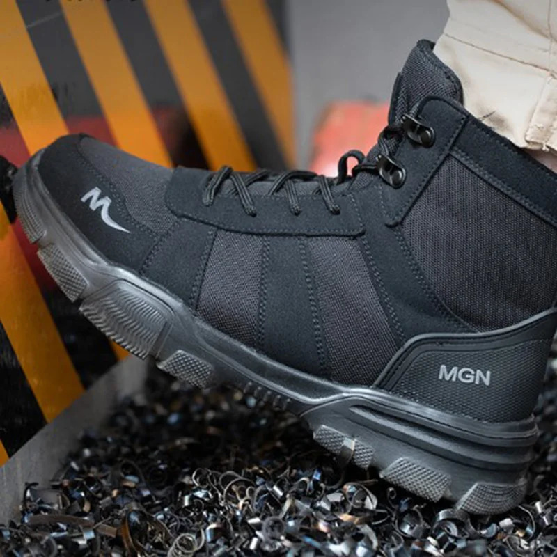 Work Boots Indestructible Safety Shoes Men Steel Toe Shoes Puncture-Proof Sneakers Male Footwear Shoes Women Non Slip Work Shoes 250208
