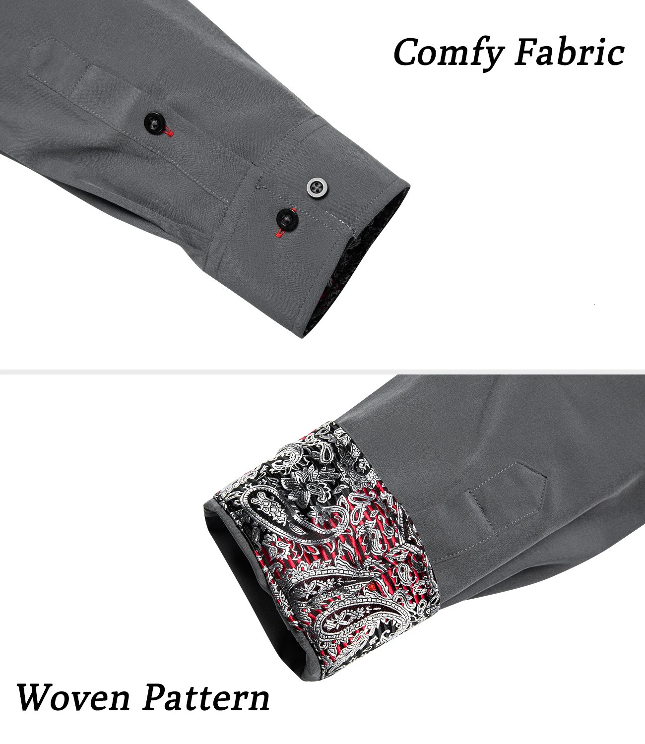 Slim Fit Mens Shirts Casual Long Sleeves Gray Shirt Dress Blouse for Party Business Mens shirt Fall Winter Clothing 250207