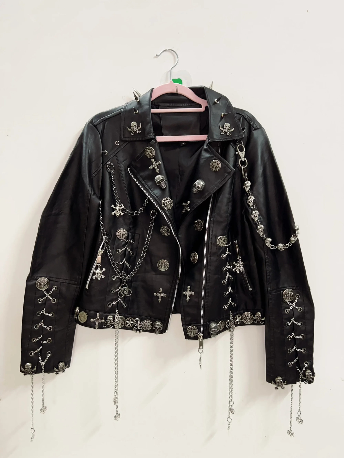 gothic y2k clothes vintage Jacket Punk Jacket y2k Jacket y2k fashion Gothic Jacket harajuku fashion Cross Jacket Skull Jacket 250206