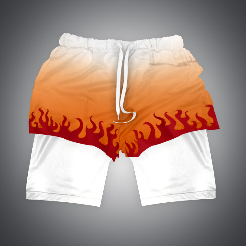 New Fashion Designer Shorts 3D Digital Printed Adult Double-layer Outdoor Beach Pants Hot Selling