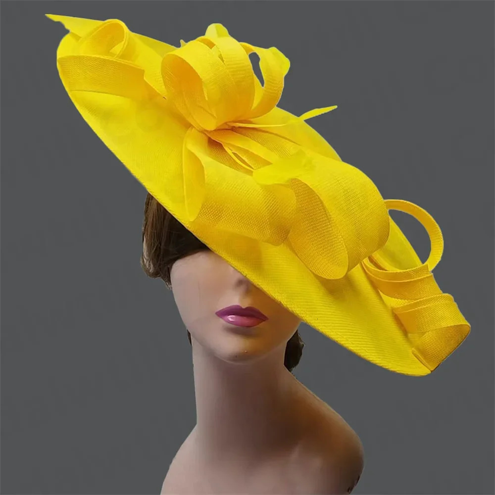 Derby Big Fascinator Hat Women Party Tea Fancy Headpiece Elegant Ladies Wedding Event Chapeau Cap Headband Party 250207