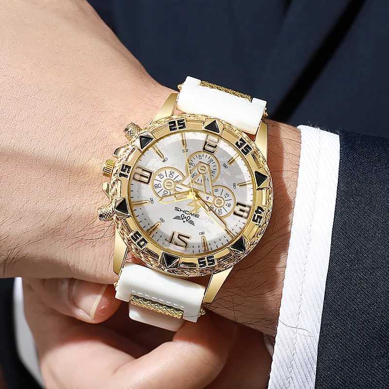 1pc Mens Casual Watch Fashion Silicone Sports Quartz Watch as Boyfriends Birthday Gift Z250207