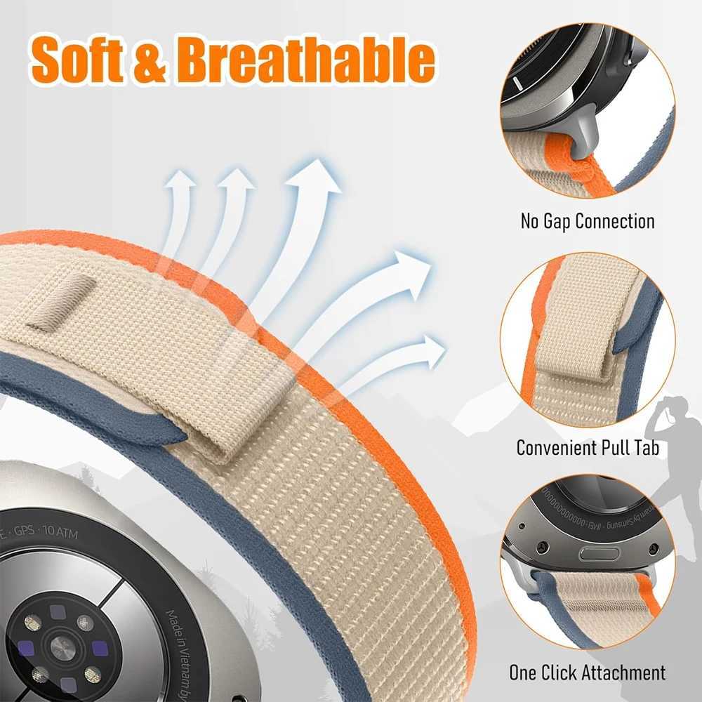 Bracelet For Samsung Galaxy Ultra Str 47mm Accories Sport Nylon wristband Trail loop correa Galaxy 7 ultra BandXJ250208