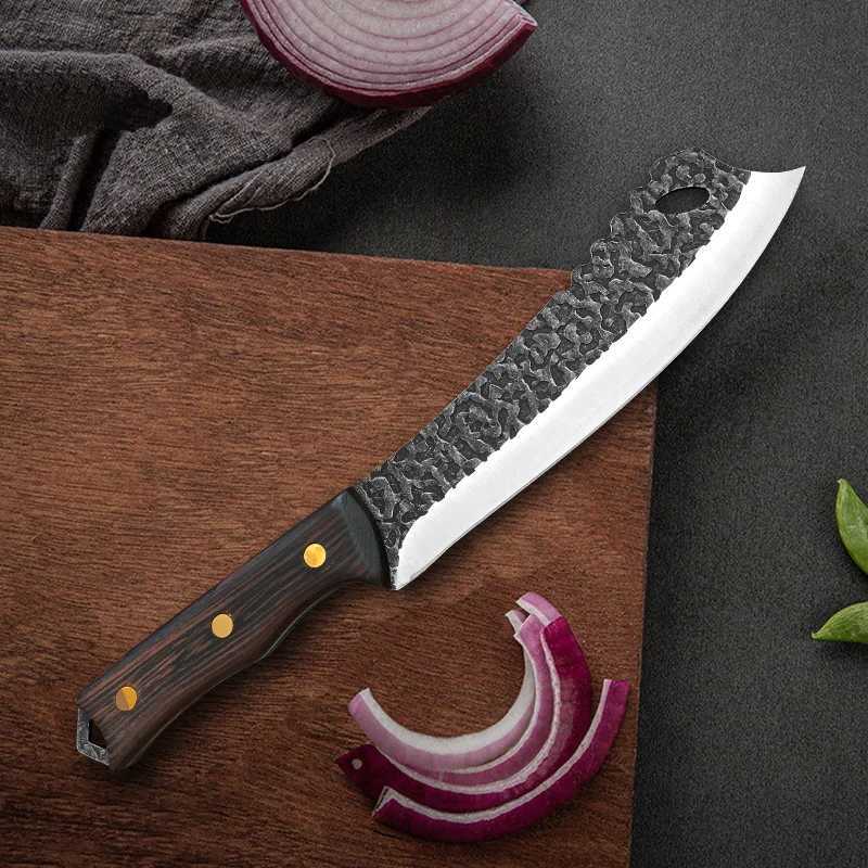 7 inch Forged Slaughter Boning Knife Stainless Steel Kitchen Chef Fish Fillet Knife Household Meat Cleaver Butcher Knives W250208