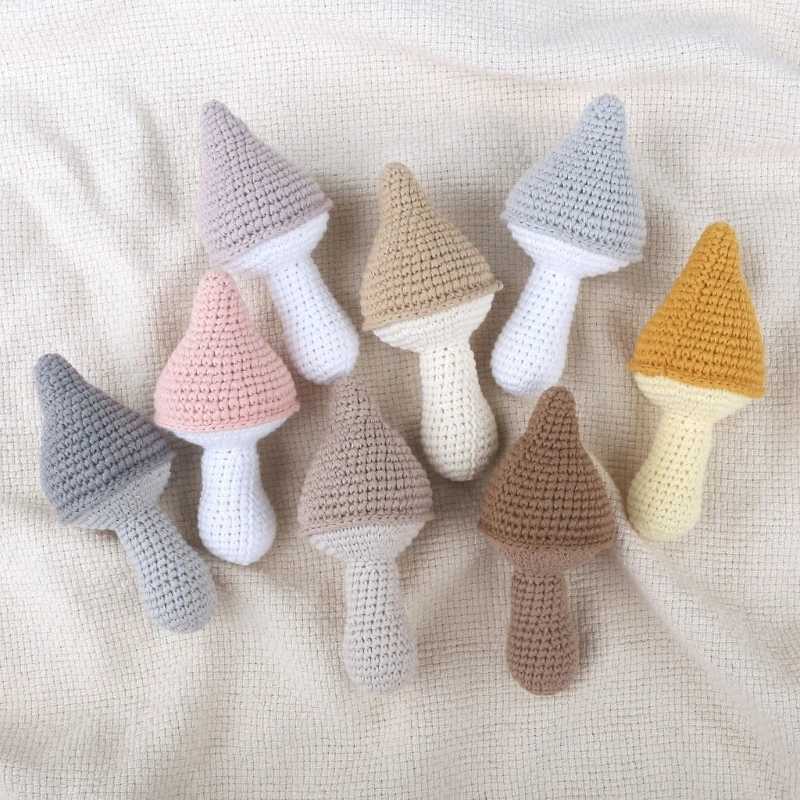 Cotton Crochet Baby Stuffed Rabbit kaii Handmade Bunny Plush Toys Newborn Handhold Sleeping Doll Kid Early Educational Toy Free shipping