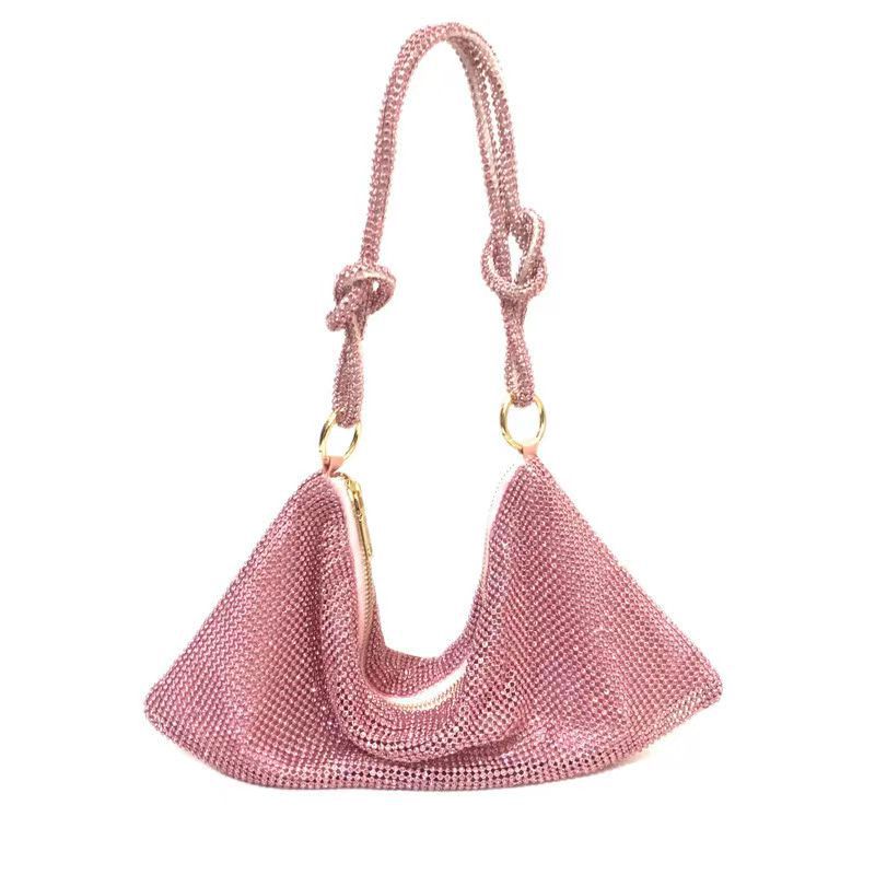 Elegant Women's Armpit Clutch with Diamond Accents for Special Occasions