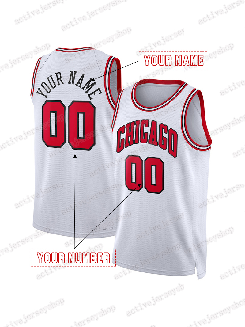 Custom Stitched Basketball Jersey - Personalized with Any Name & Number - Horton-Tucker, Buzelis, Carter, Dosunmu, Duarte