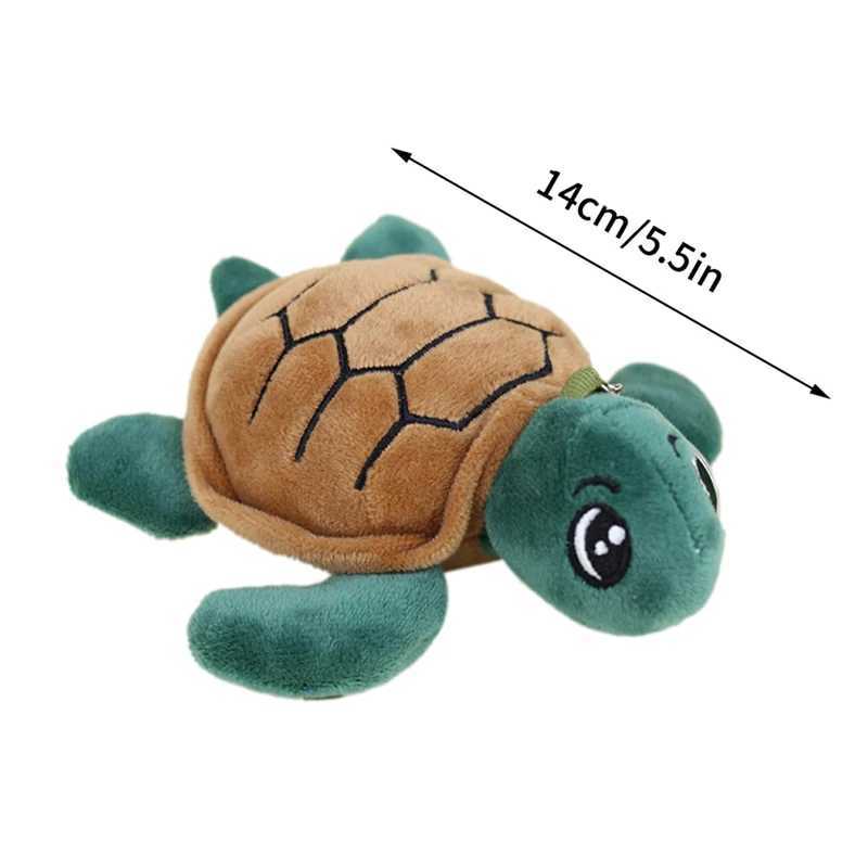 Cartoon Turtle Marine Animal Pendant Soft Stuffed Doll Keychain Backpack Car Bag Key Ring Decor Kid Gift Tortoise Plush ToyXJ250116
