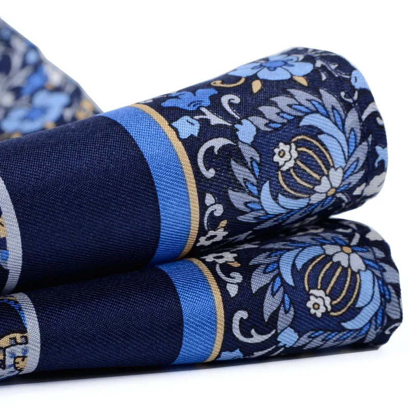 High Quality 100% Natural Silk Handmade Pocket Handkerchief Pocket Square Hanky With Giftbox 250221