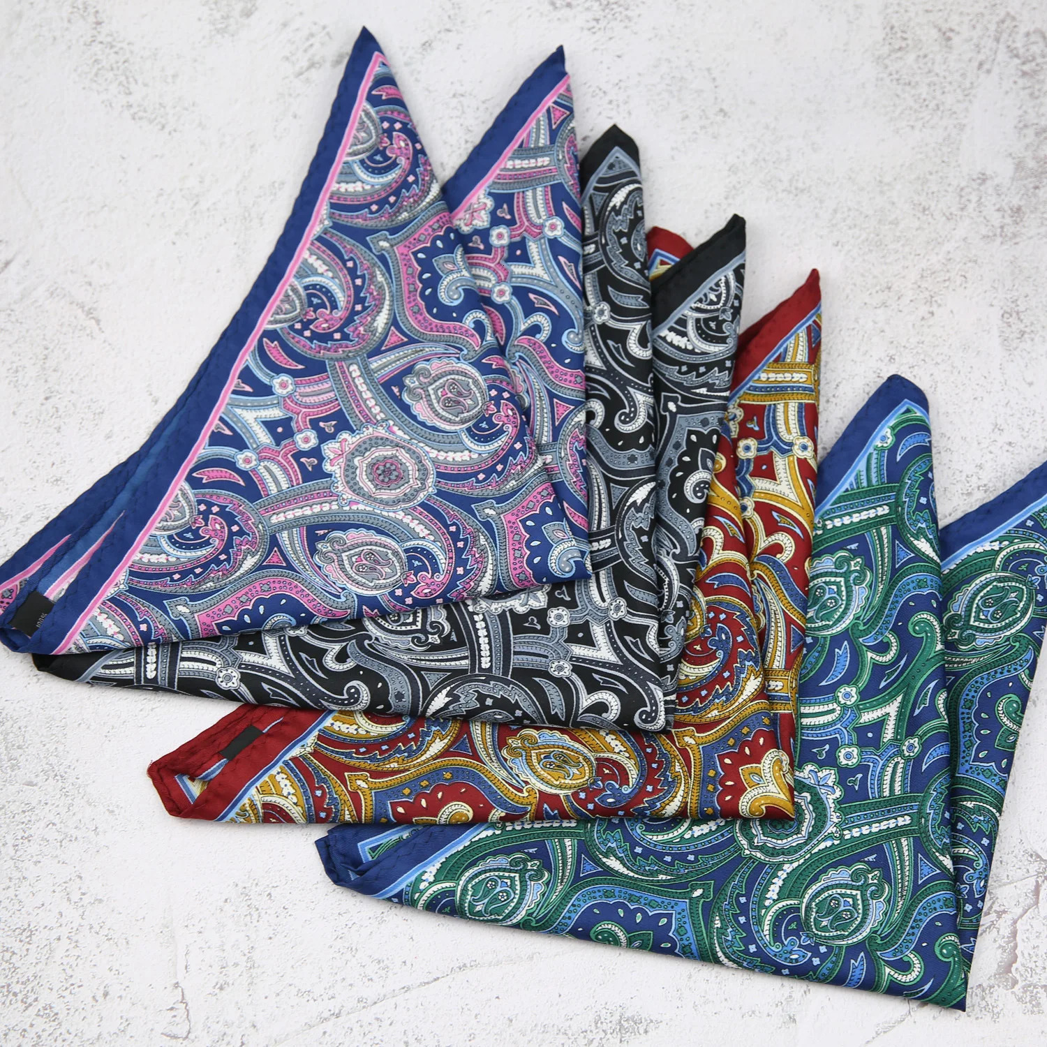 Dot Red Print Pocket Square Floral Chest Towel Paisley Suits Wedding Gentlemen Hankies Mens Handkerchiefs Squares 250114