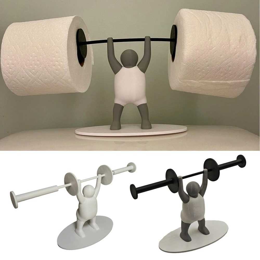 Funny Weightlifter Toilet Roll Holder Fitness Weightlifting Villain Bathroom Roll Holder 3d Printable Toilet Paper Holder Y250208