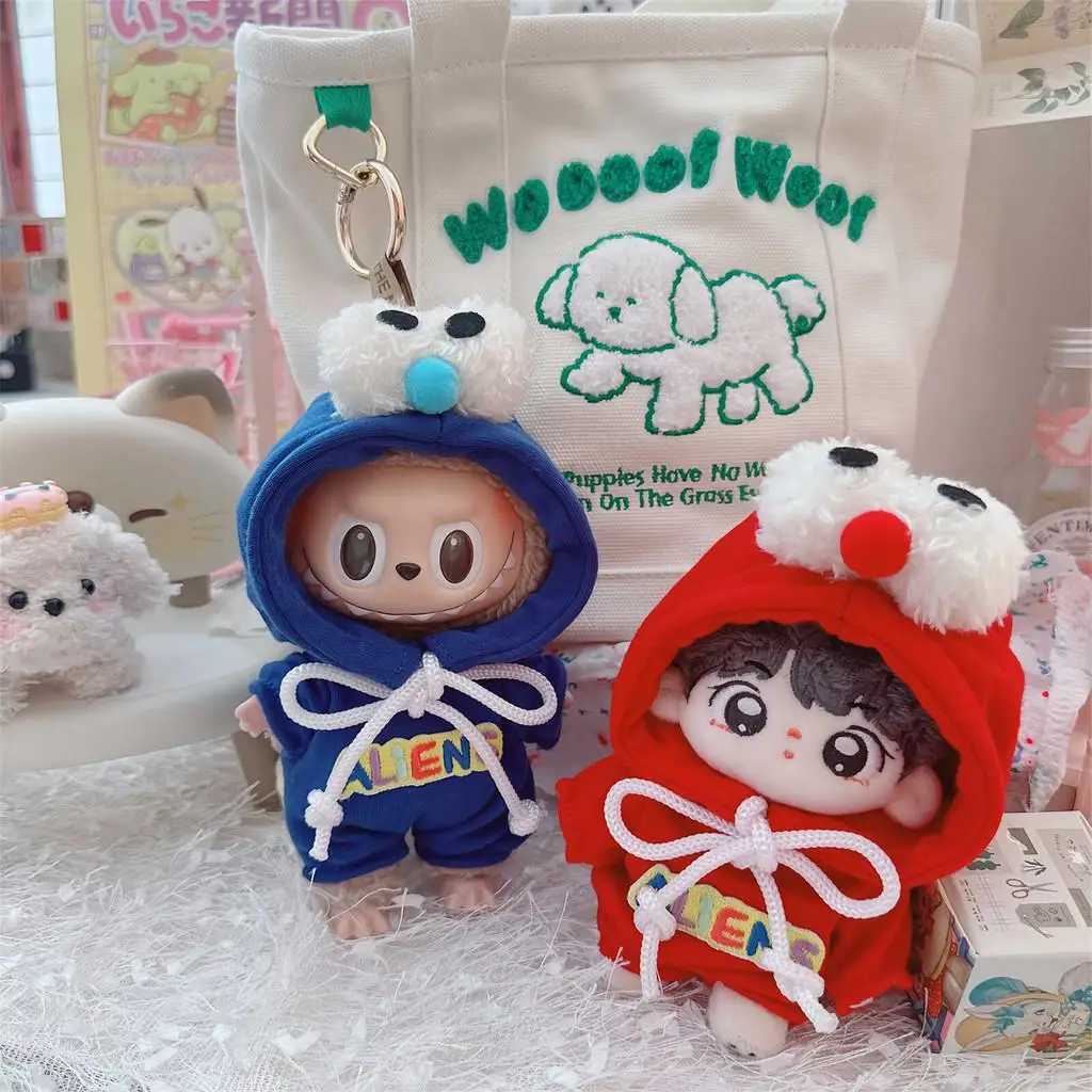 15cm DollS Clothes Outfit Accessories For Korea K Exo Labubu Idol Dolls 10cm cotton doll crling clothes pull-up Clothing Free shipping