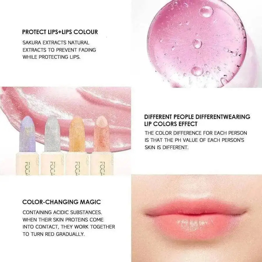 FOCALLURE Glitter Lip Balm 8 Colors Shimmer Lips Plumper Moisturizing Lipstick Long Lasting Waterproof Lip Care Makeup Cosmetics 250121