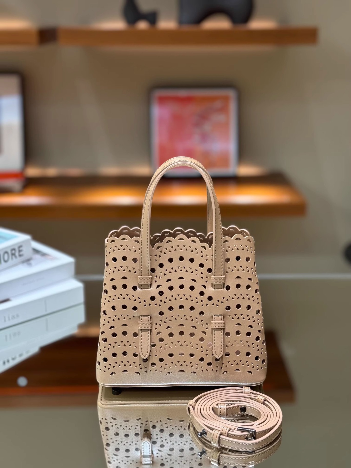 Bag Hand Rubbed Pattern Cowhide Handbag, Summer New Model, Laser Hollowed Out Niche Design, Crossbody Bag, Genuine Leather Women's Bag