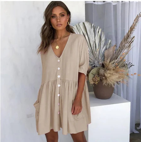 Summer Short Sleeve Casual Loose Dress Maternity Clothes for Pregnant Women Vestidos Gravidas Lady Pregnancy Dresses 250114