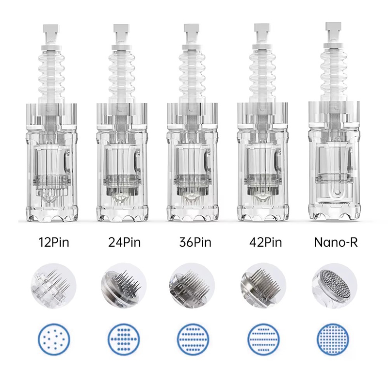 Nano-Derma Treatment Tool Kit Cartridges : Replaceable 12/24/36/42 Pin DrPen Needles (A10 Model) 50 Pcs