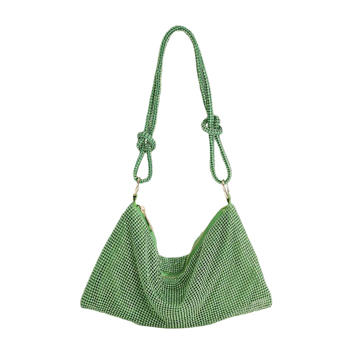 Elegant Women's Armpit Clutch with Diamond Accents for Special Occasions