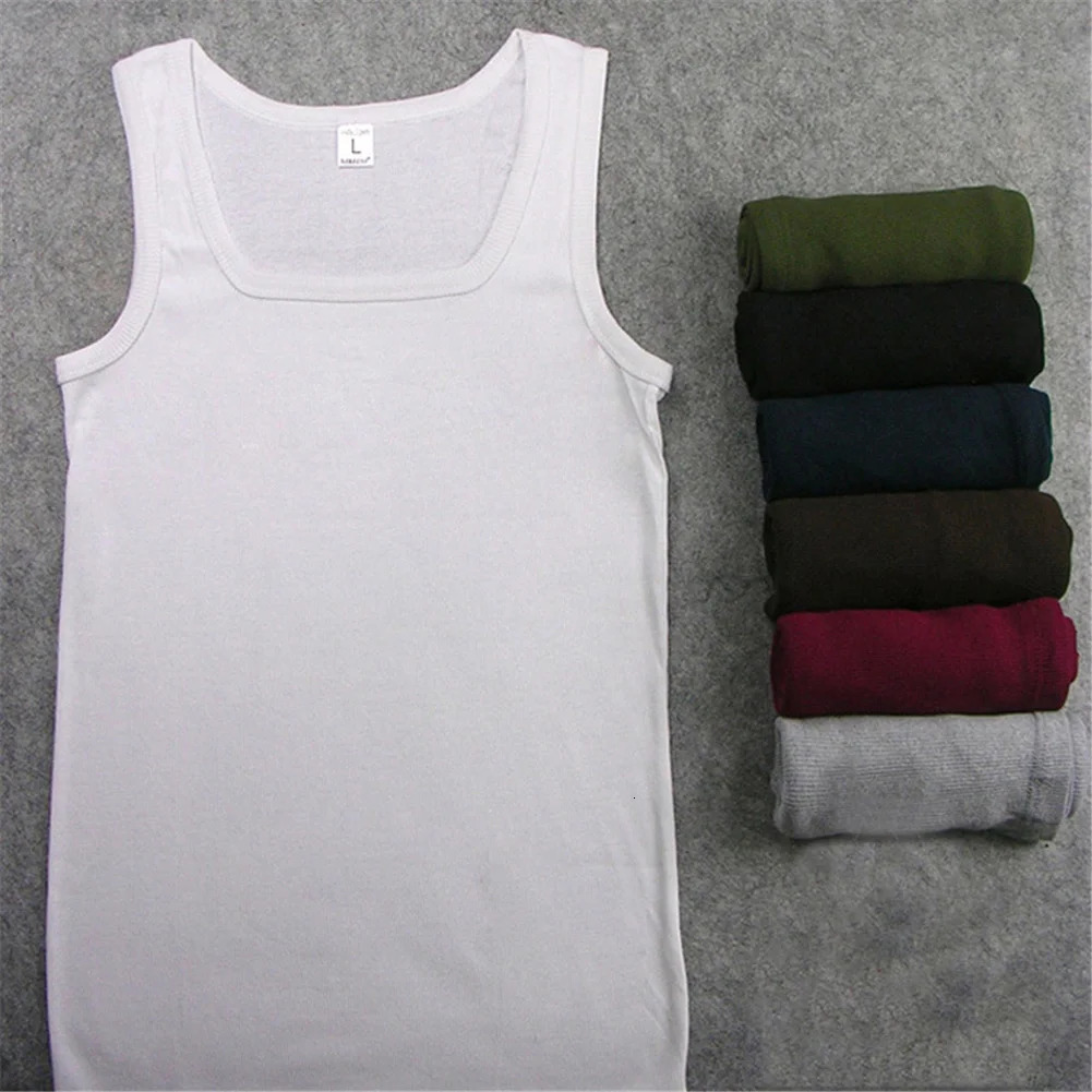 Mens Sports Tank Tops Casual Summer Bodybuilding Sleeveless Vest Gym Fitness Slim Undershirt simple 250207