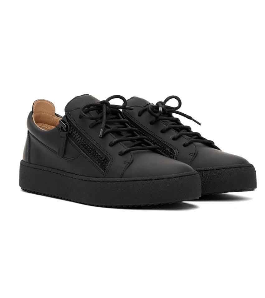 25S Prefect White Black genuine leather mens casual shoes Portofino zipp lace up flats Skateboard low top trainers Runner Sports Trainers Designer Shoe Technical