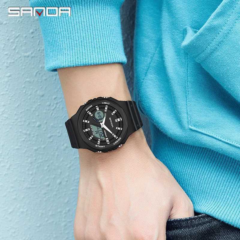 SANDA Outdoor Sports Watches Men Ms LED Digital Watches Military Waterproof Date Electronic Watch Boy Girl Relogio Masculino Z250207