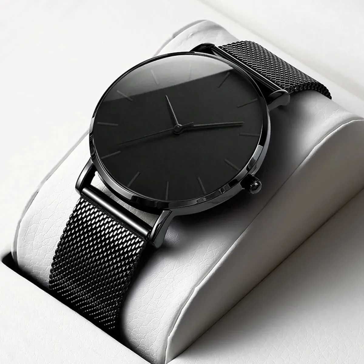 2024 Minimalist Men Fashion Ultra Thin Watches Simple Men Business Stainless Steel Mesh Belt Quartz Watch Leisure Men Watch Z250207