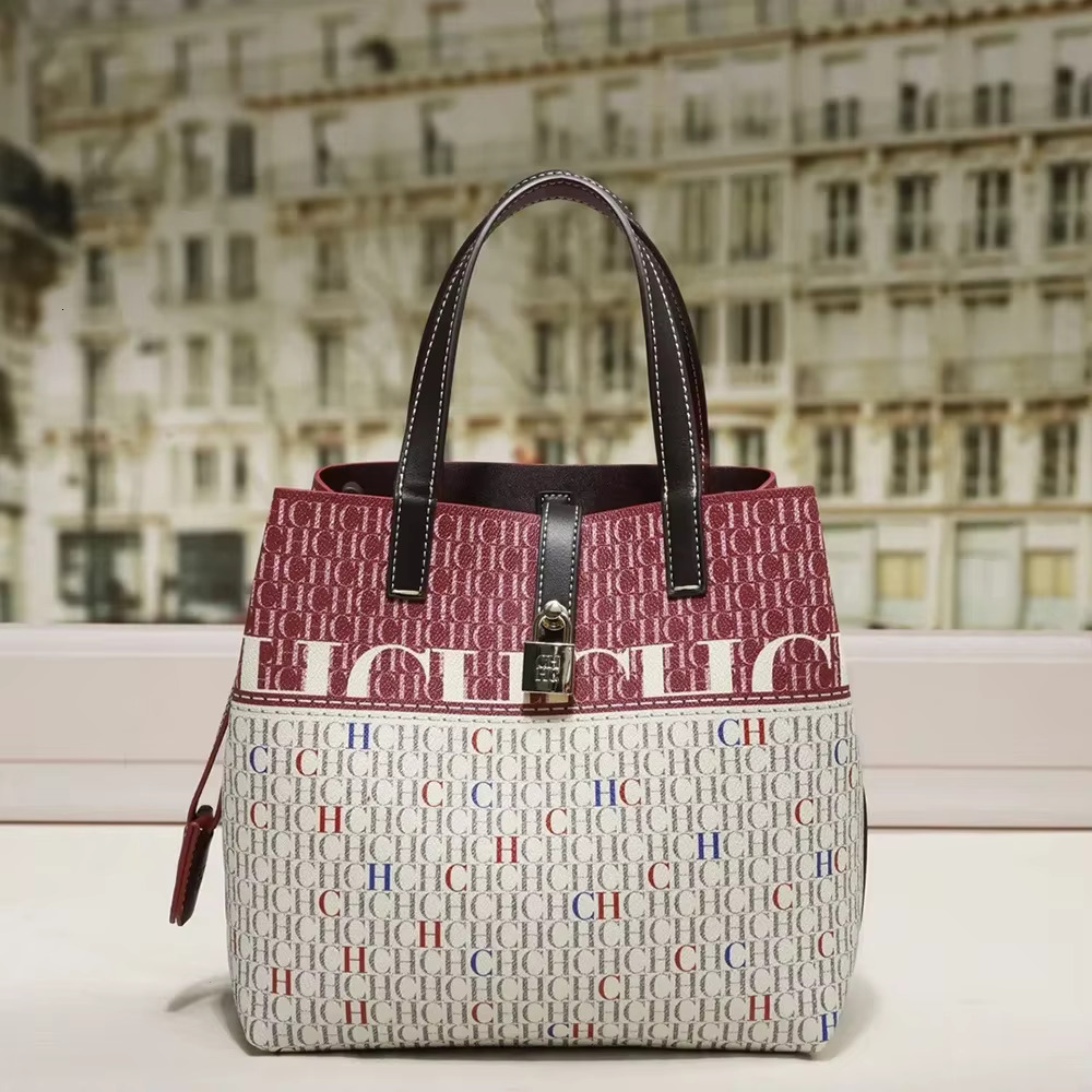 New Unique Large Capacity Women's Bucket Shoulder Bag Classic Retro Exquisite Print Style Multi Purpose