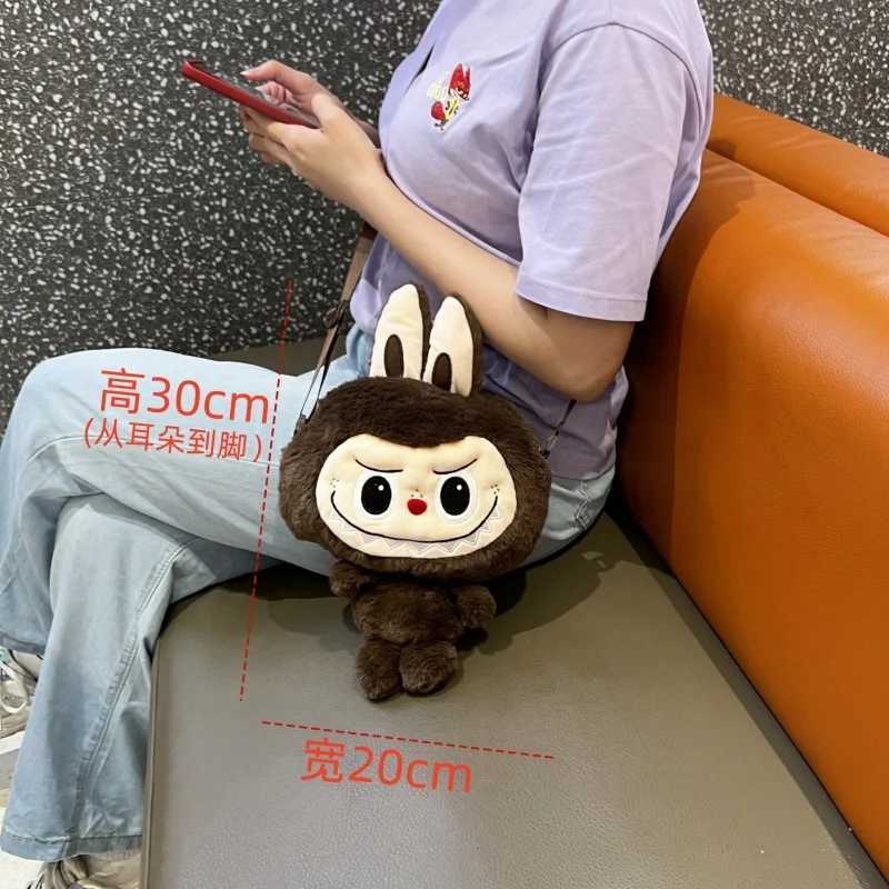 2024 Labubu Shouder Bag Cute Plush Doll Backpack New Student Crossbody Bags The Monsters Outdoor Travel Bag Toy Z250208