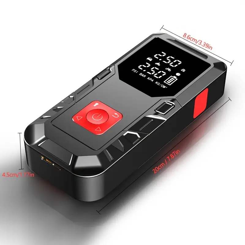 Multifunctional Portable Car Jump Starter & Air Compressor - 3500 Amp 150 PSI Battery Pack with Large LCD Display Screen