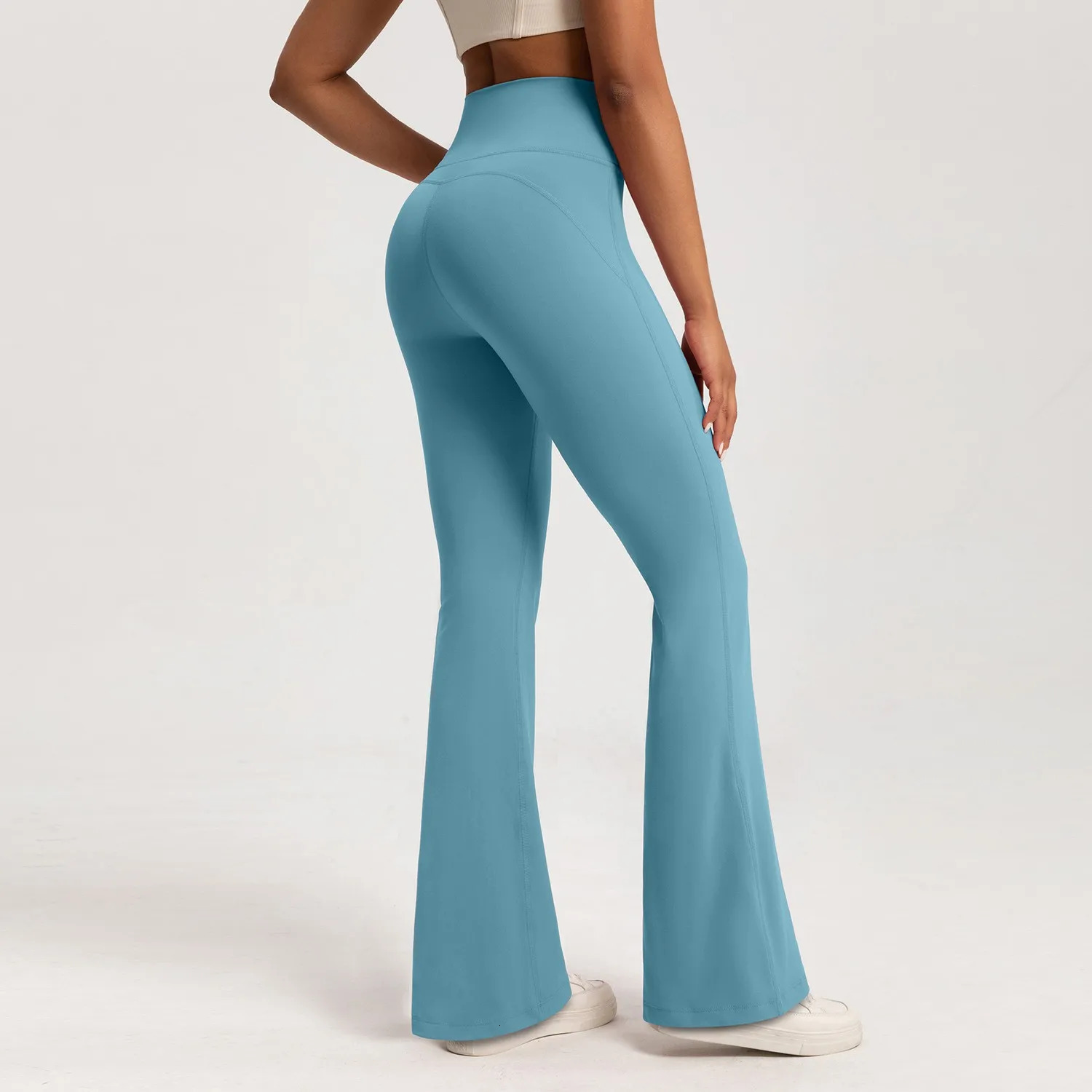 High-end Yoga Leggings Slim Yoga Pants High Waist Wide Leg Pants Bottoms Breathable Gym Casual Sports Bell Leggings Female 250113