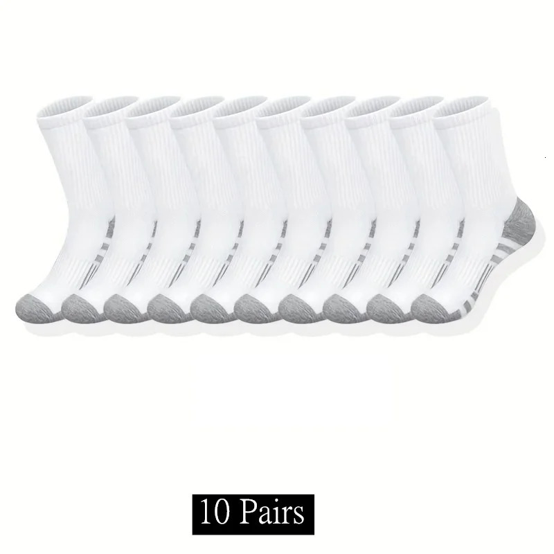 102030 Pairs Mens Classic Crew Socks Unisex Sports for Men Running Basketball Antislip Outdoor Breathable Man 250207