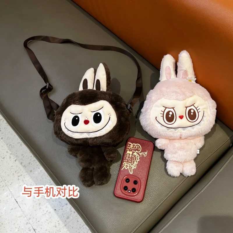 2024 Labubu Shouder Bag Cute Plush Doll Backpack New Student Crossbody Bags The Monsters Outdoor Travel Bag Toy Z250208