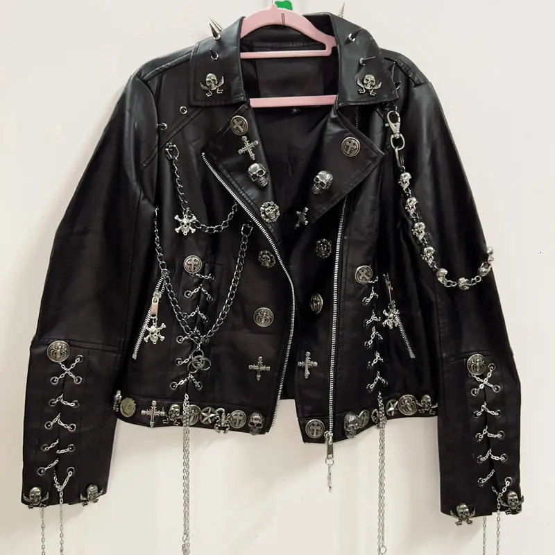 gothic y2k clothes vintage Jacket Punk Jacket y2k Jacket y2k fashion Gothic Jacket harajuku fashion Cross Jacket Skull Jacket 250206
