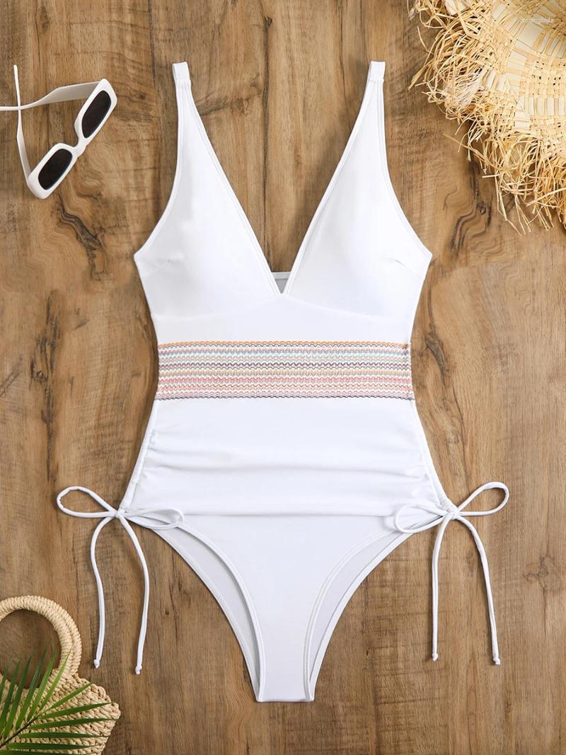 Womens Swimwear Sexy Bikini 2025 Women High Waisted Sets Female Swimsuits Two Pieces Drawstring One Piece Bathing Suit Beahwear