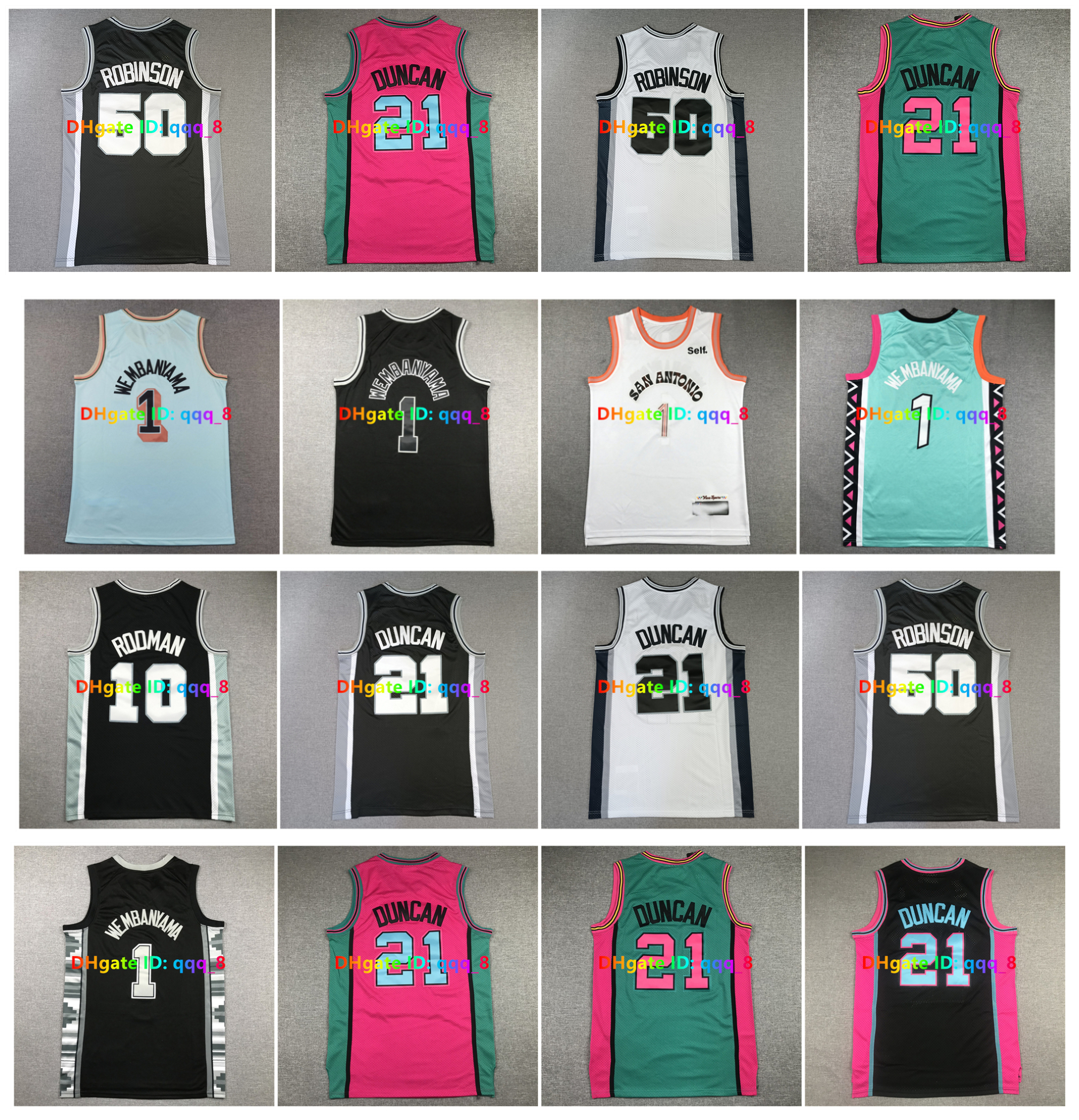 Duncan Spur Victor Wembanyama Basket Basket Basket Basket Jearsey Dennis Rodman…