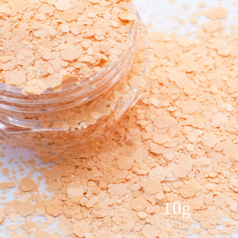 10G Sparkly White Hexagon Nail Sequins 3D y Glitter Bulk Mix Flakes For Art Decorations Charms Gel Polish DIY Manicure 250115