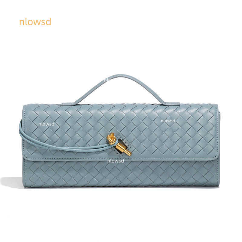 10A Long Clutch With Handle Intrecciato Craftsmanship Women Shoulder Bags Purses And Handbags Famous Brand Designer Evening Bag Multi-color woven bag 