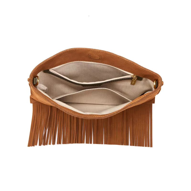 Tassel Design Shoulder Simple Solid Color Classic Style Square Body Women's Crossbody Bag