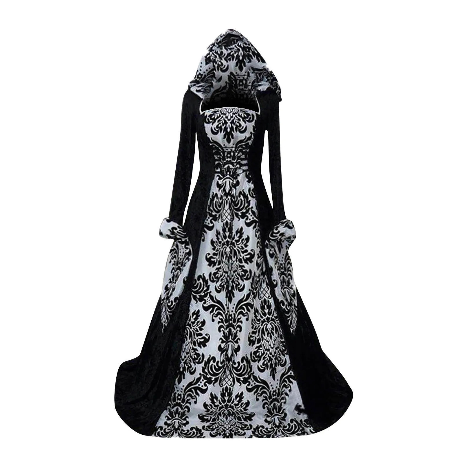 Costume Wicca Witch Medieval Dress Women Adult Plus Size Scary Cosplay Gothic Wizard Halloween Costumes For Women250206