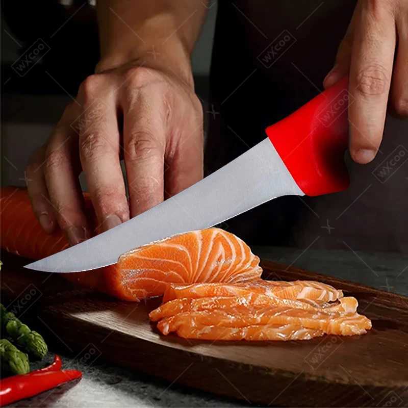 Stainless Steel Skinning Carving Knife Kitchen Boning Knife Meat Butcher Cleaver Utility Slicing Fish Vegetable Fruit Knives W250208