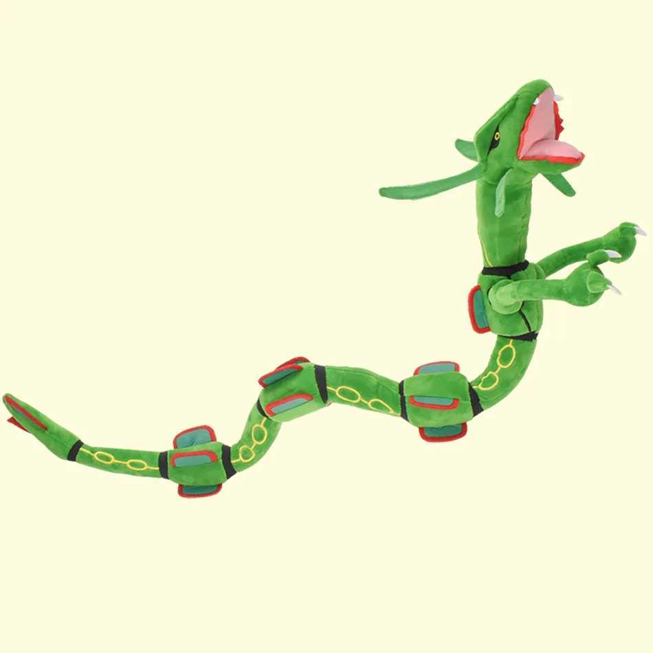 Free shipping 75cm Sky Anime Rayquaza Plush Toys Soft Stuffed Kaii Dragon Doll Birthday Gift For Children