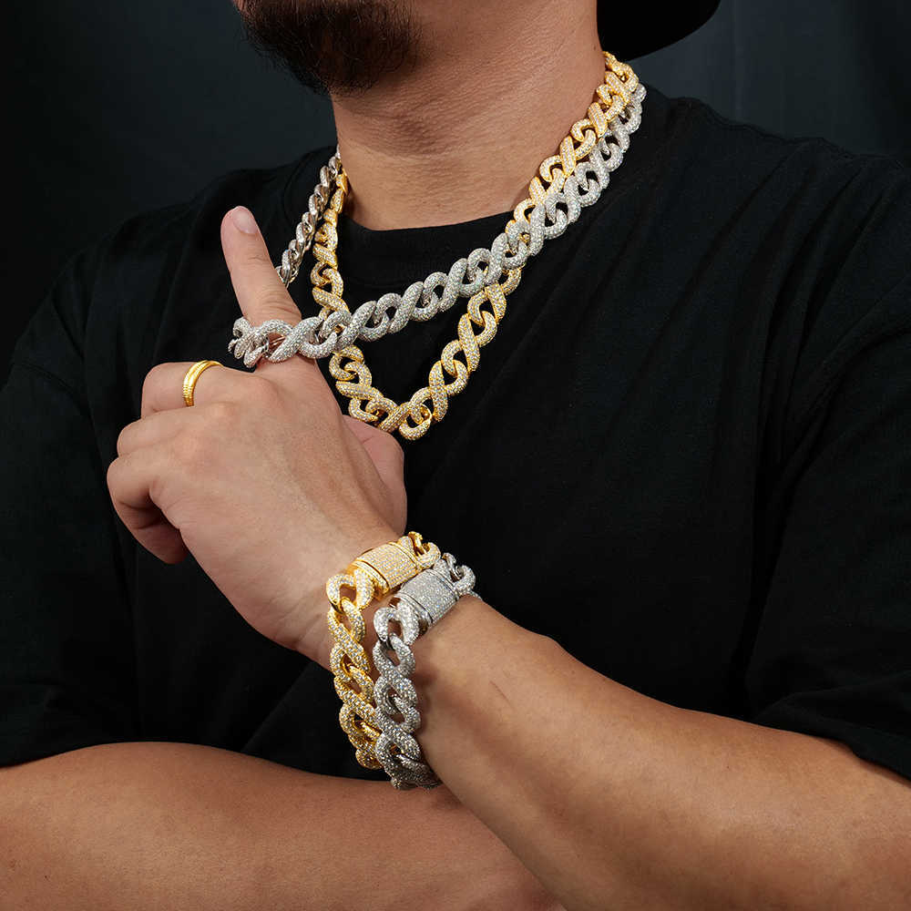 Moissanite Cuban bracelet a fashion accessoriesMust-have accessory for fashionistas/Rap hiphop/Rock style