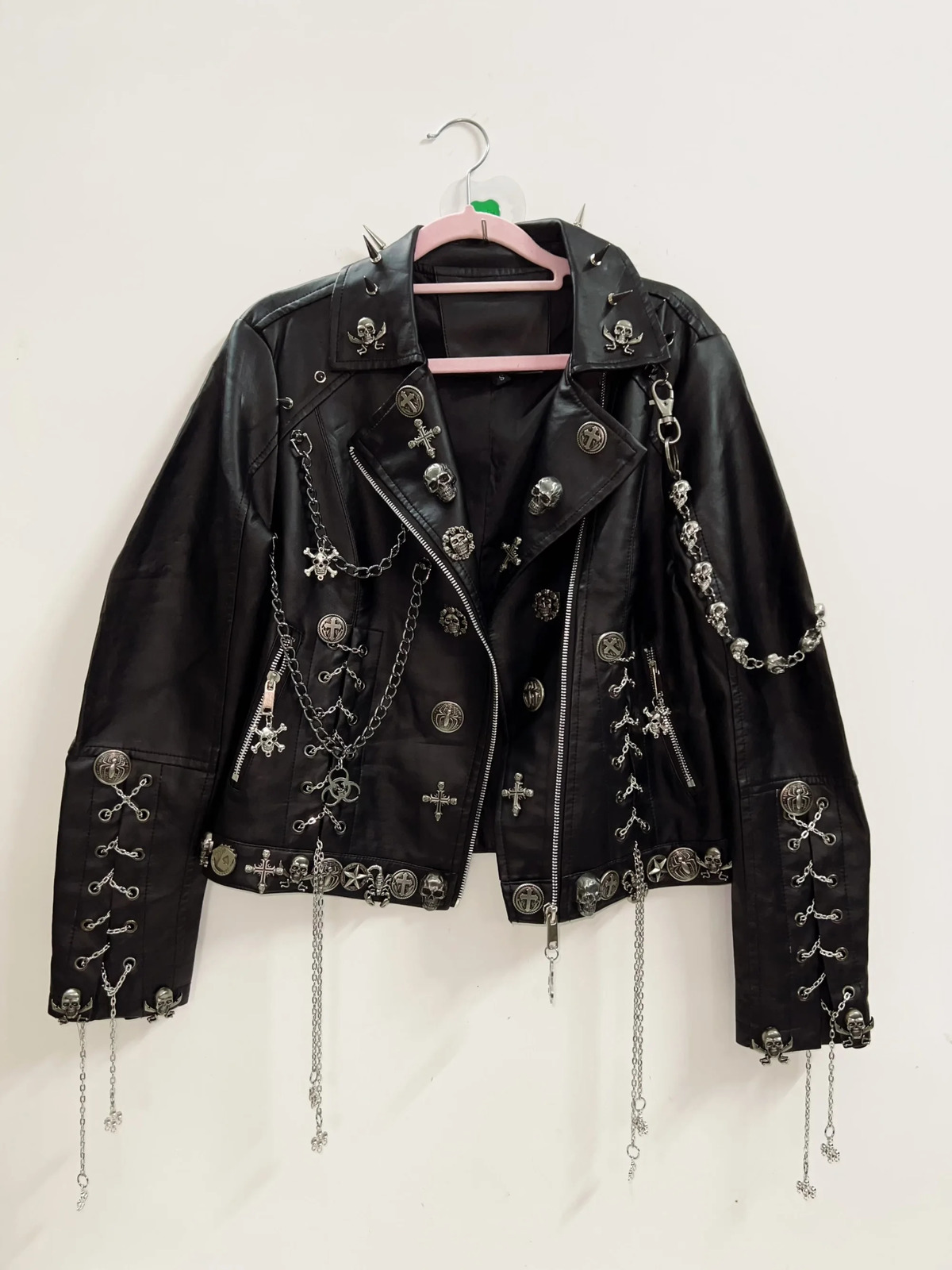 gothic y2k clothes vintage Jacket Punk Jacket y2k Jacket y2k fashion Gothic Jacket harajuku fashion Cross Jacket Skull Jacket 250206