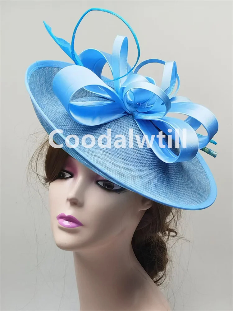 Wedding Mesh Fascinators for Women Tea Party Hat Derby Headpiece Feather Fancy Hats Wedding Church Hatinator Headband 250207