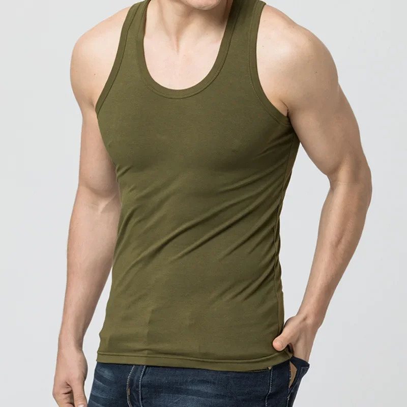 2024 Summer Men Tank Tops Black White Gray Singlets Sleeveless Fitness Oneck Undershirts Male Vest Casual Bodybuilding Tees 250207
