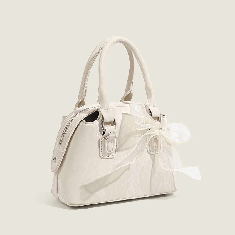 Women's Versatile New Crossbody Women's High-End Single Shoulder Lace Bow Boston Handbag