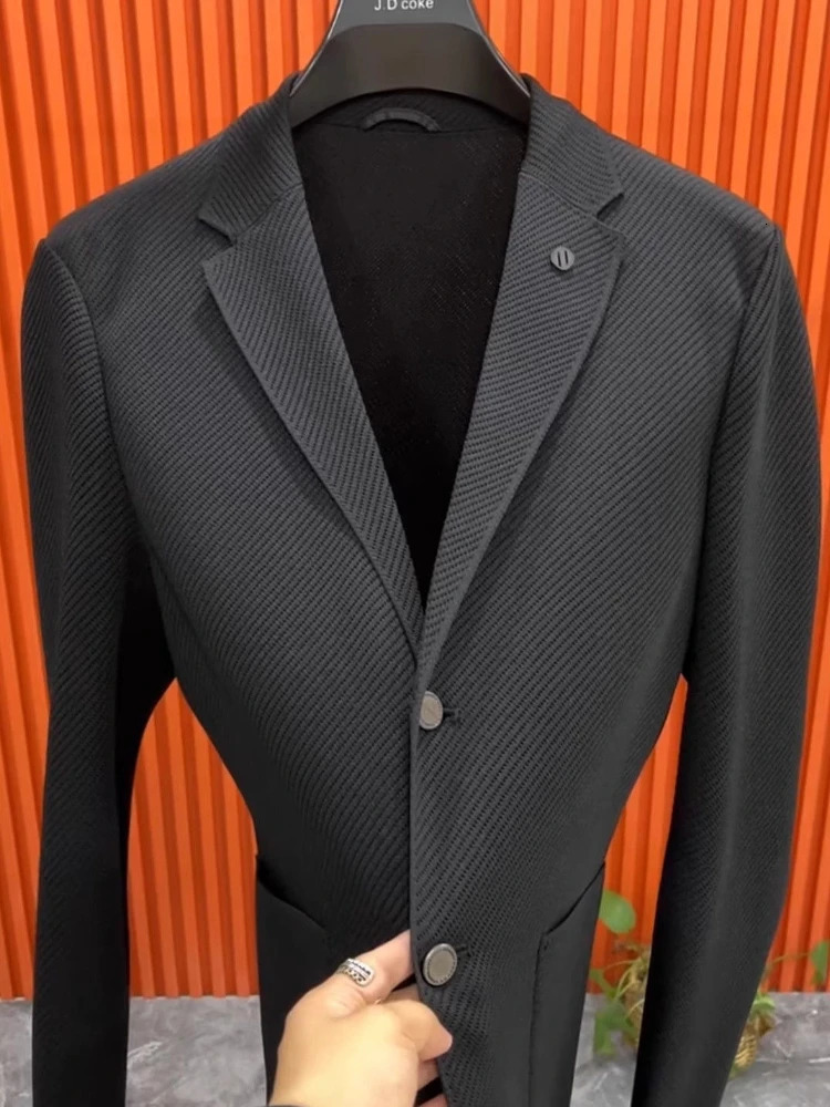 Single Breasted Mens Suit Jackets Brown Coat Business Dress Fashion 2024 Elegant Male Blazer Youthful Emo 250109Z