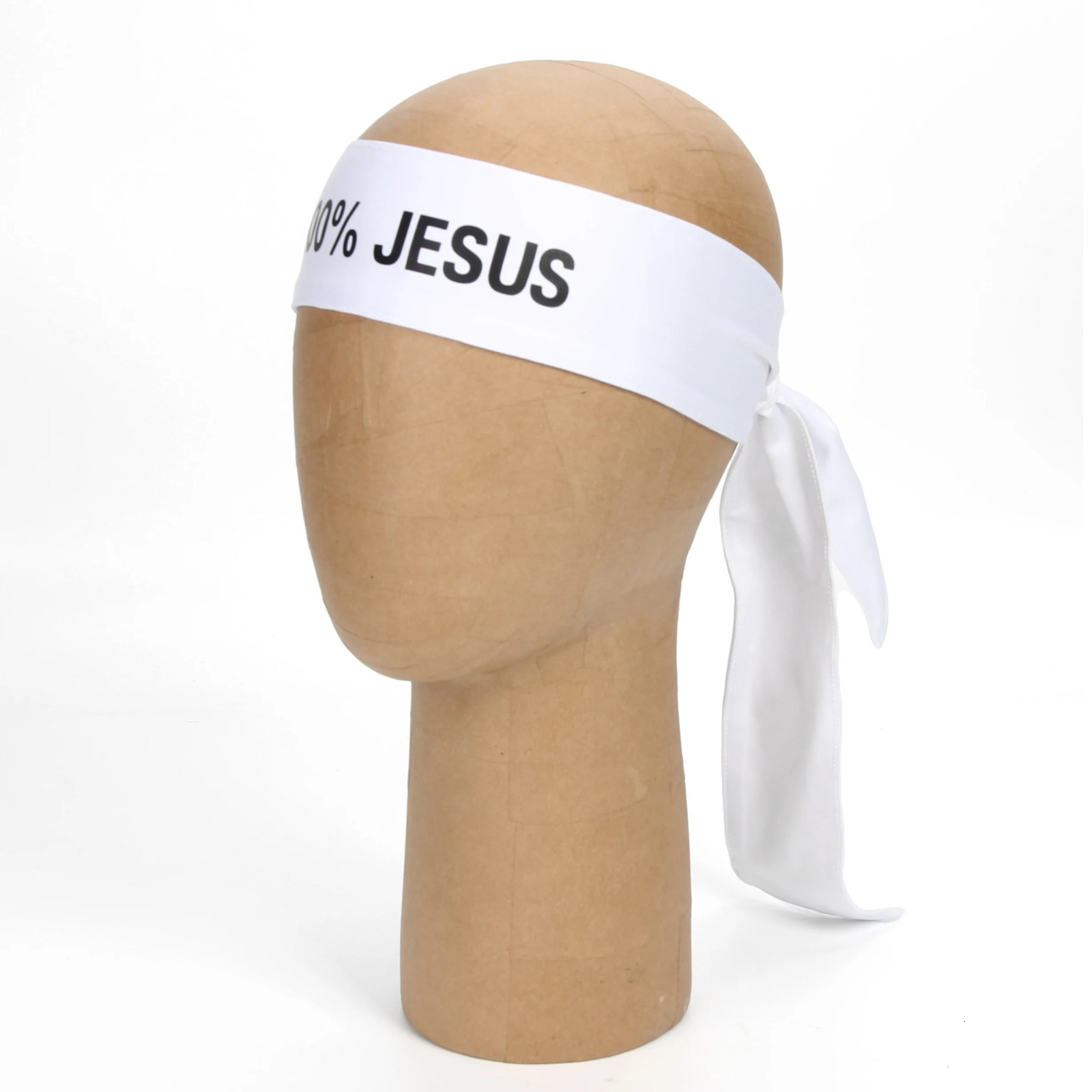 100% Jesus Sport Tie Headband Soccer Football Athletics Fitness Sweatband Bandana 250207